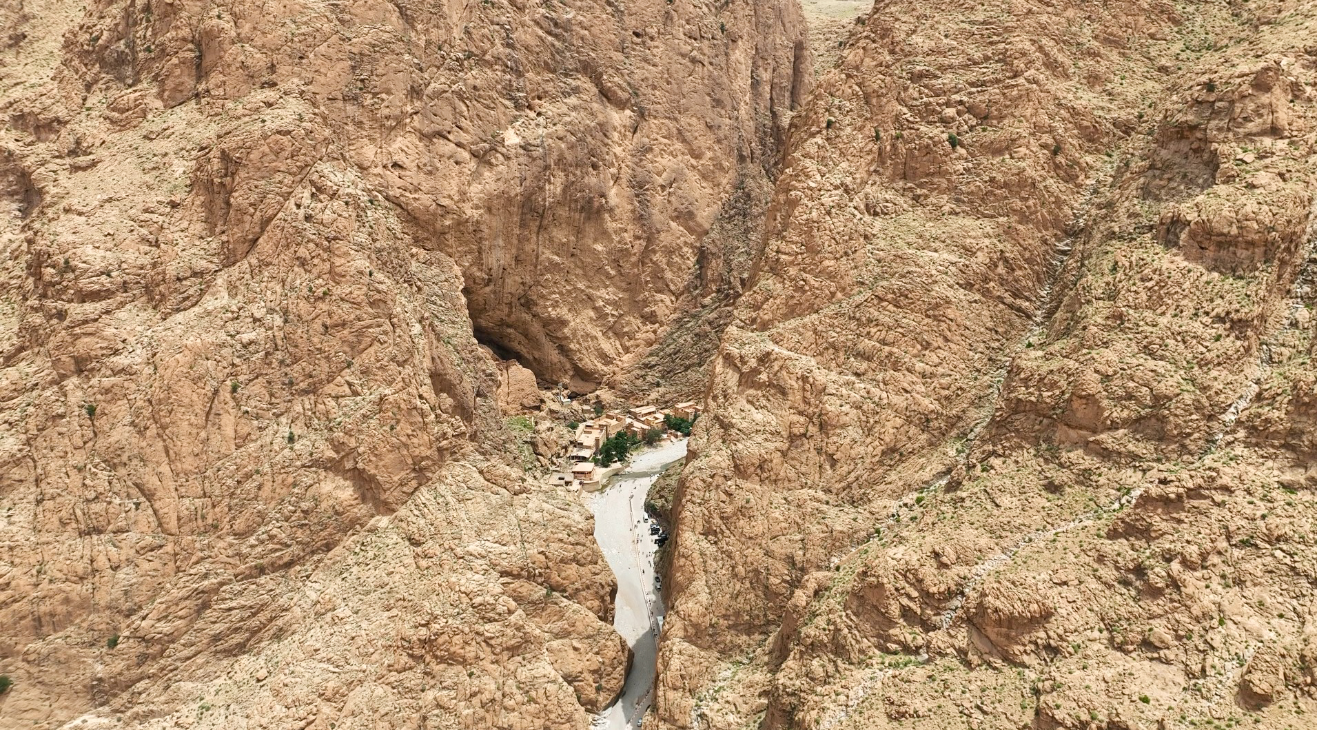Vue aérienne des gorges de Toudra – Tinghir - Maroc