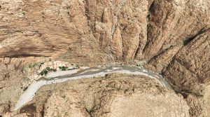 Vue aérienne des gorges de Toudra – Tinghir - Maroc