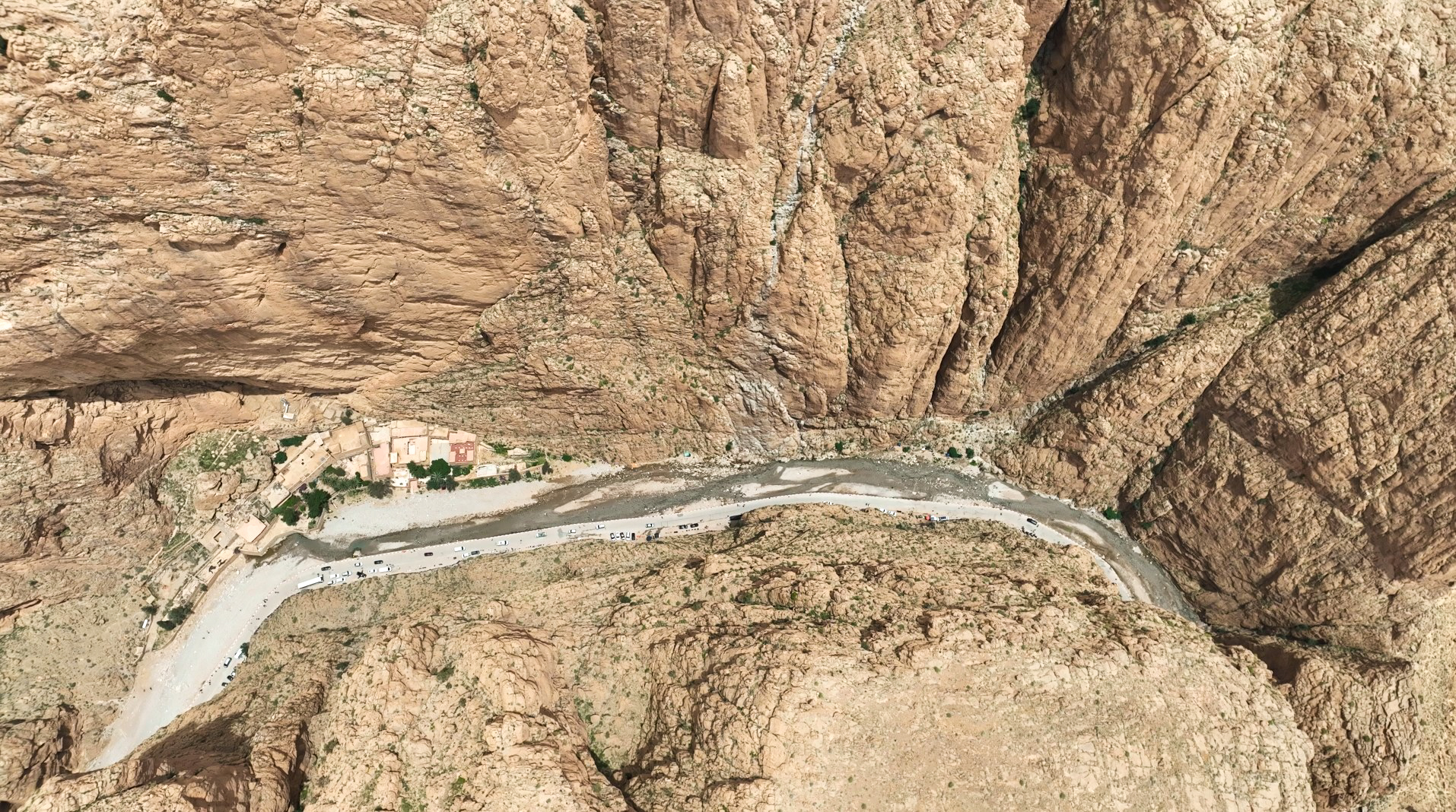 Vue aérienne des gorges de Toudra – Tinghir - Maroc