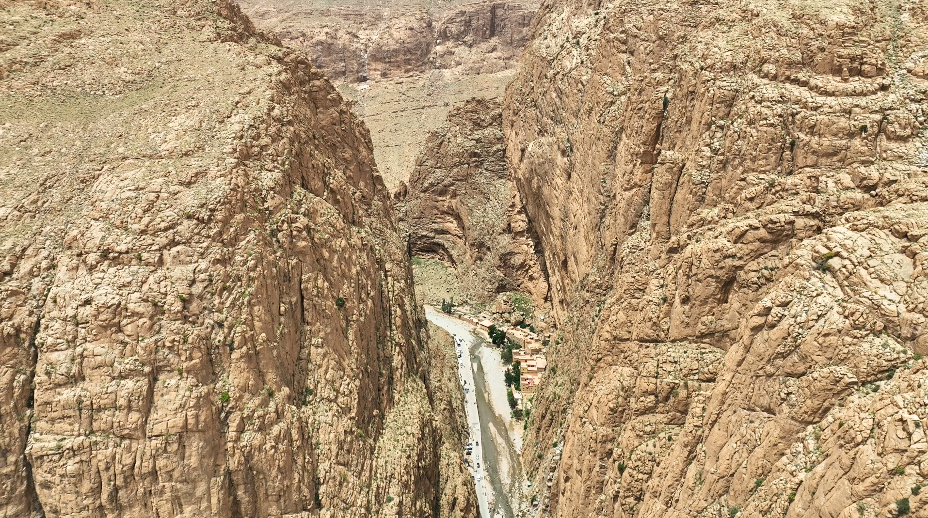 Vue aérienne des gorges de Toudra – Tinghir - Maroc