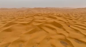 Désert de Merzouga – Vue aérienne des dunes de l'Erg Chebbi